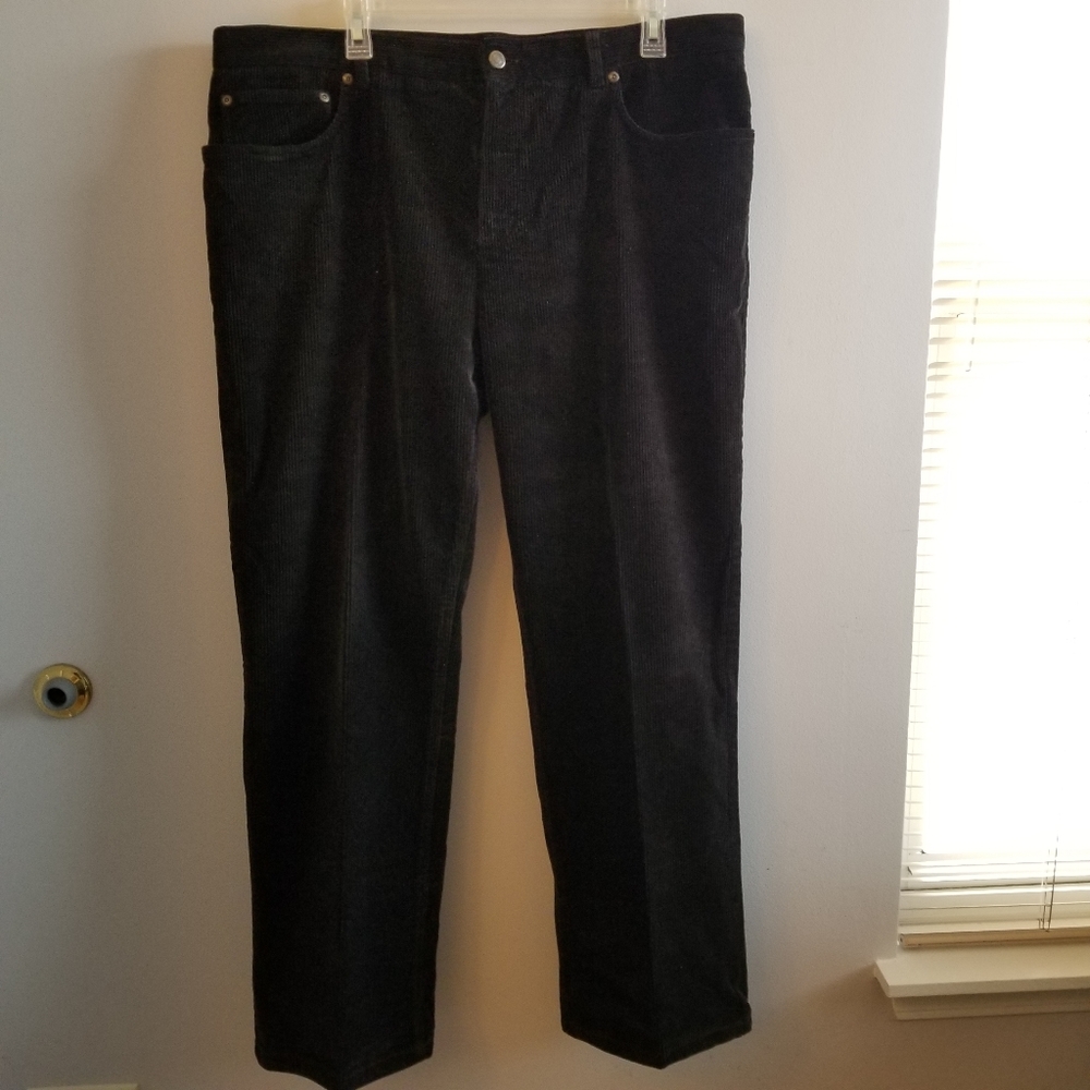 Jones New York Sports Black Corduroy Sz 16